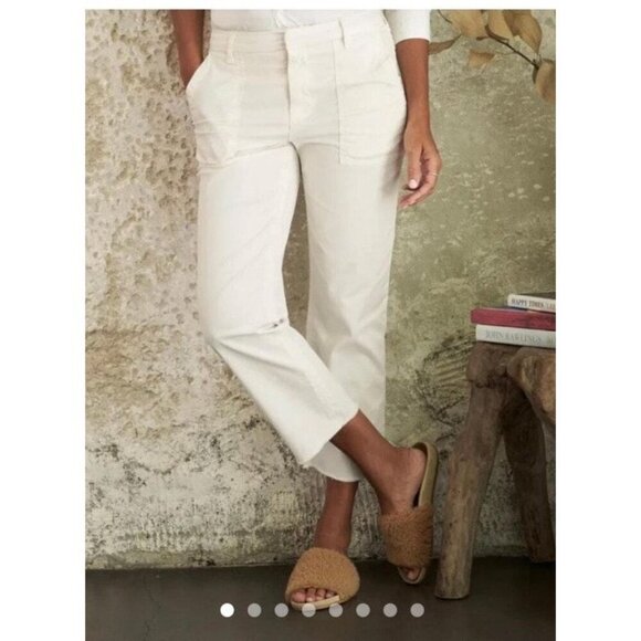 NEW Frank & Eileen Women’s Blackstone Crop Utility Pants in Chalk Size 4 - Picture 2 of 13